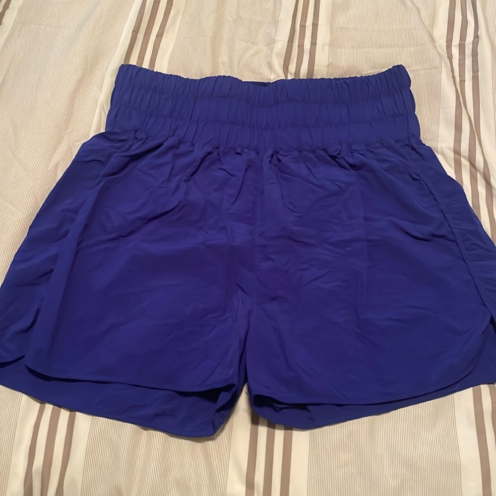 ZENANA 1XL ROYAL BLUE ATHLETIC RUNNING SHORTS